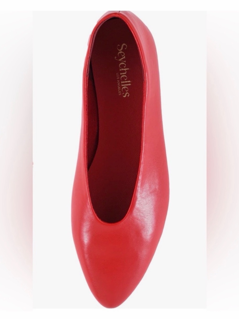 Seychelles Red Leather Slip-On Ballet Flat